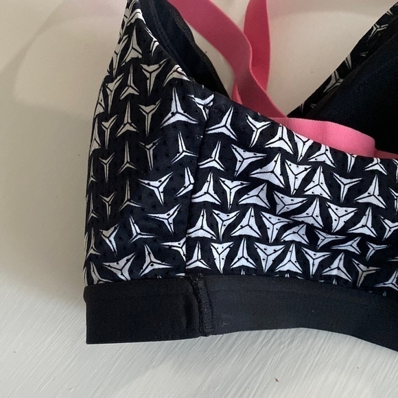 Victoria's Secret Pink Black White Crisscross Back Sport Bra Athleisure Workout - Picture 5 of 16